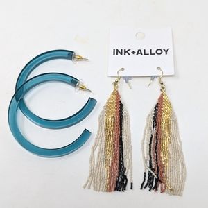 2 pairs of Ink & Alloy earrings